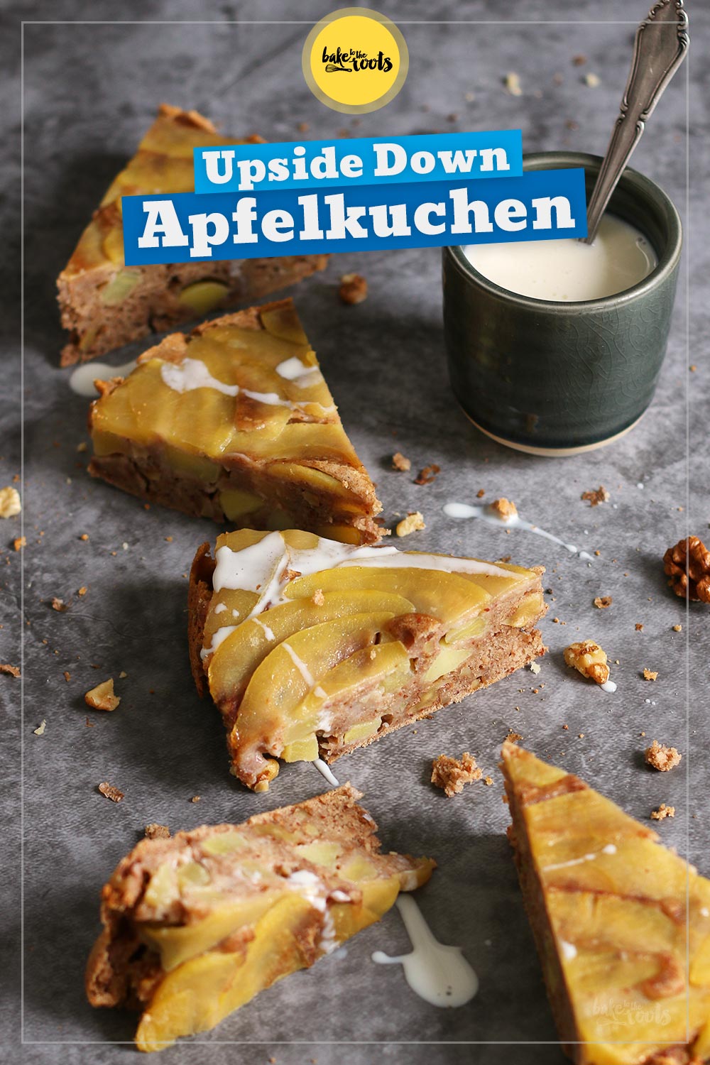 Upside Down Apfelkuchen (Zuckerfrei) | Bake to the roots