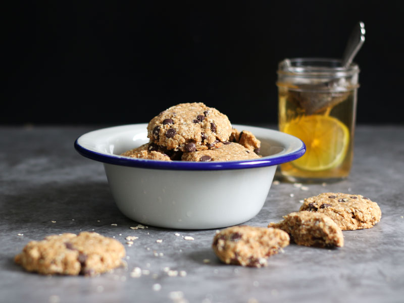 Chocolate Chip Erdnussbutter Haferflocken Cookies | Bake to the roots Chocolate Chip Erdnussbutter Haferflocken Cookies | Bake to the roots