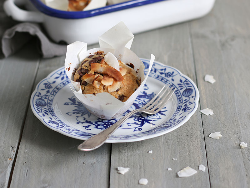 Coconut Chocolate "Bounty" Muffins | Bake to the roots