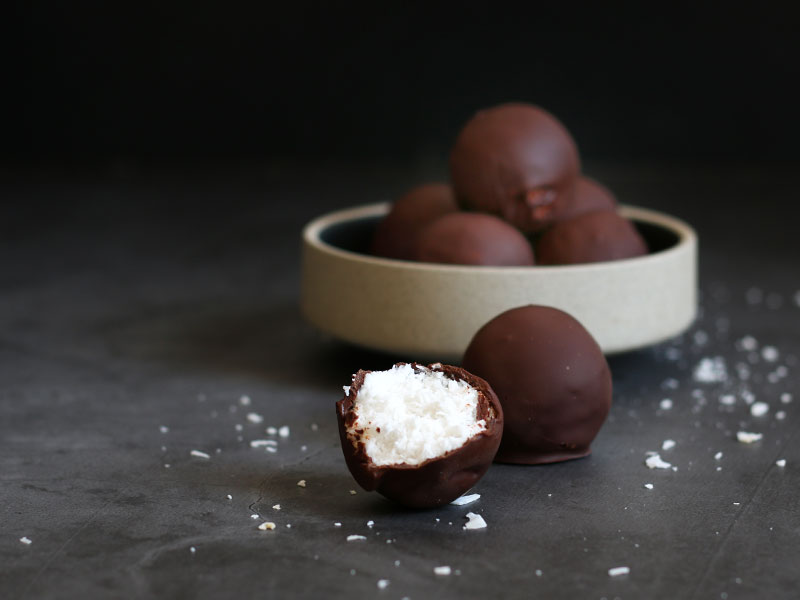Bounty Coconut Balls | Bake to the roots