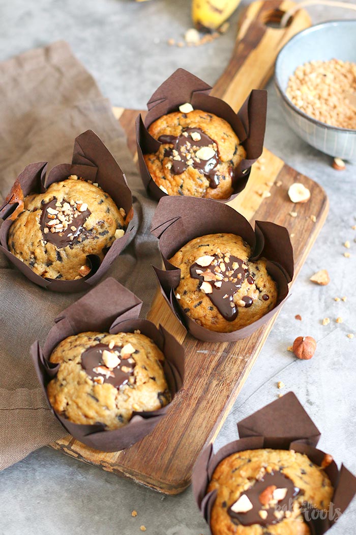 Banana Chocolate Muffins | Bake to the roots
