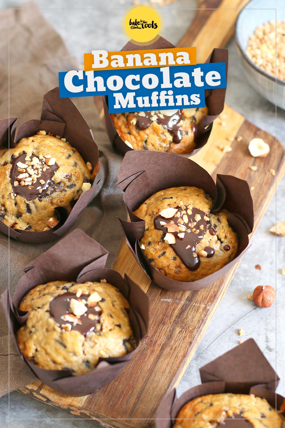 Banana Chocolate Muffins | Bake to the roots