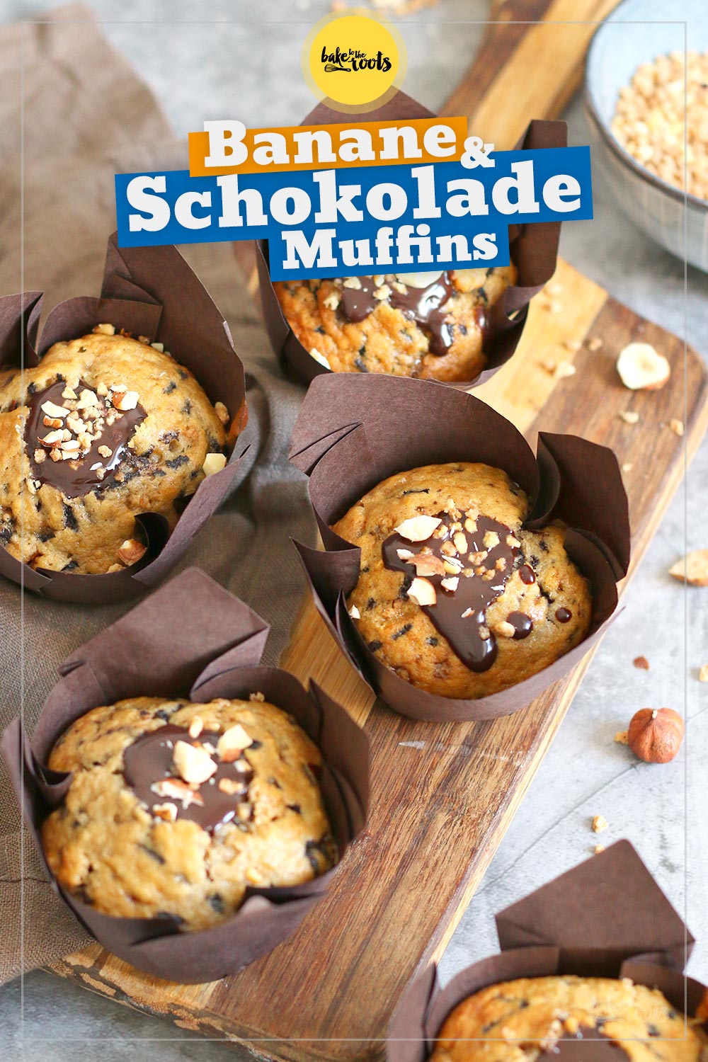 Leckere Banane Schokolade Muffins | Bake to the roots