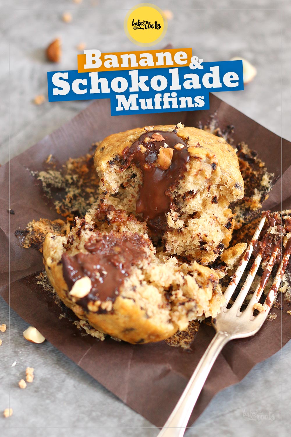 Leckere Banane Schokolade Muffins | Bake to the roots