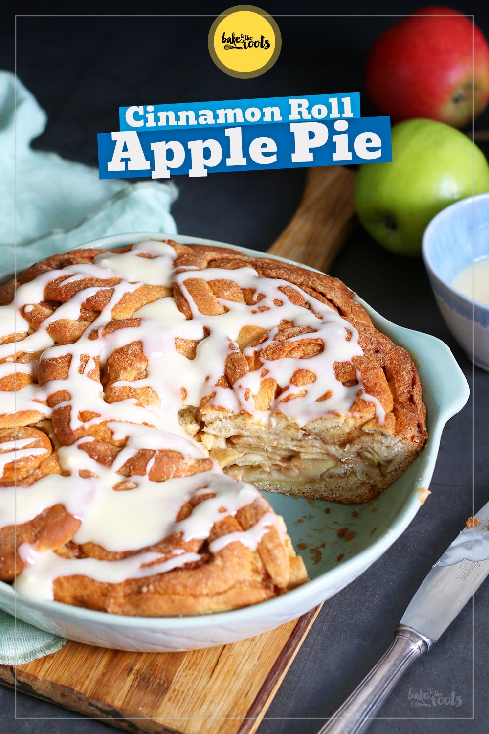 Cinnamon Roll Apple Pie | Bake to the roots