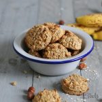 Sugar-Free Banana Hazelnut Oats Cookies | Bake to the roots