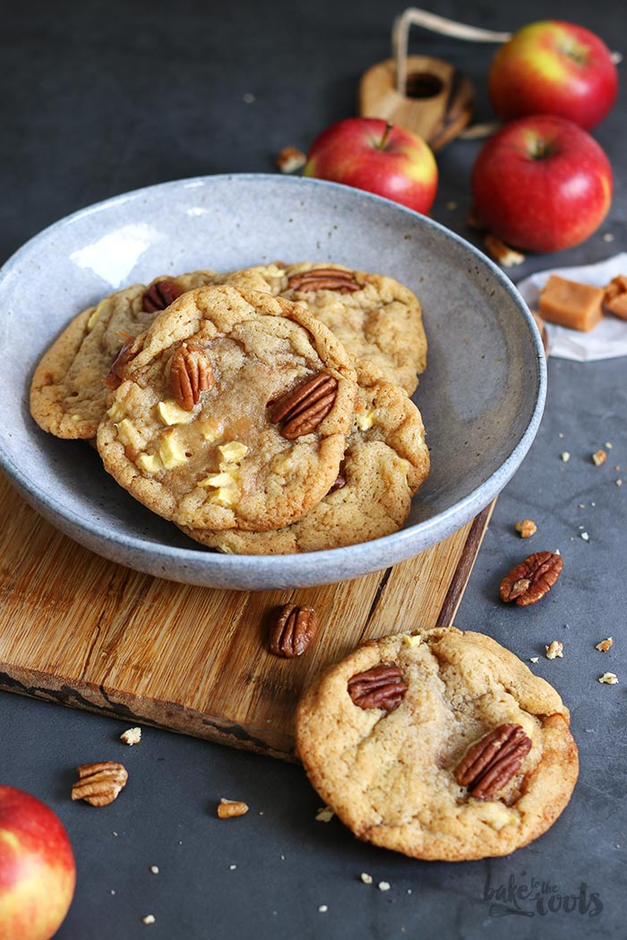 Caramel Apple Pecan Cookies | Bake to the roots