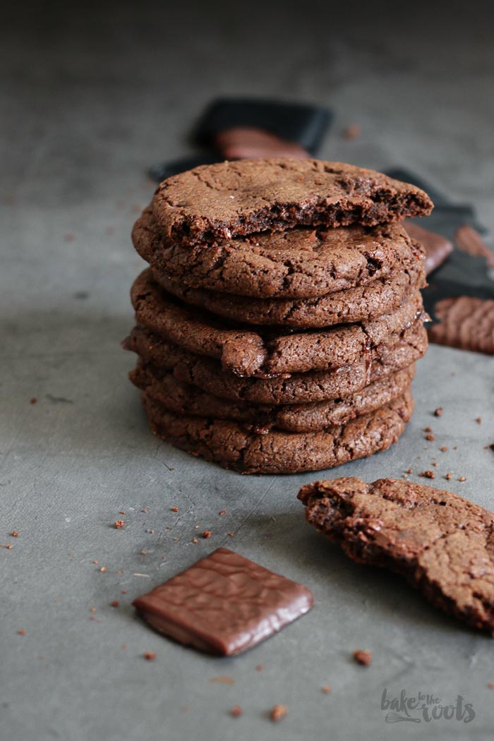 Double Chocolate After Eight Cookies | Bake to the roots