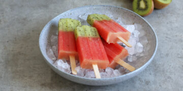 Watermelon Kiwi Popsicles | Bake to the roots