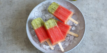Watermelon Kiwi Popsicles | Bake to the roots