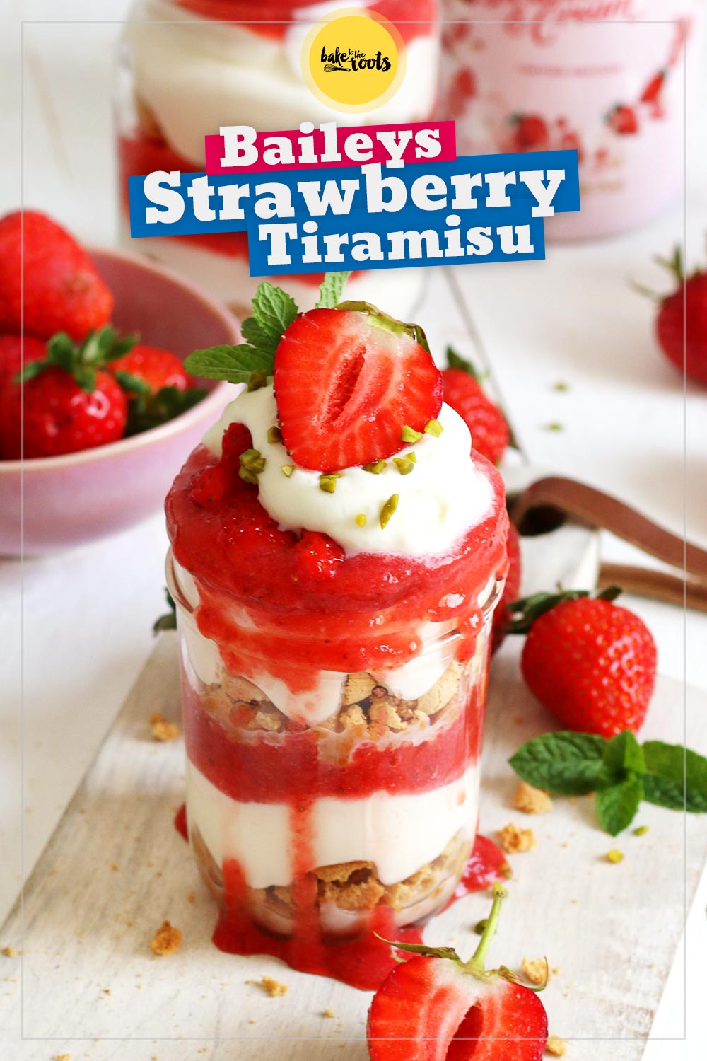 Strawberry Tiramisu | Bake to the roots
