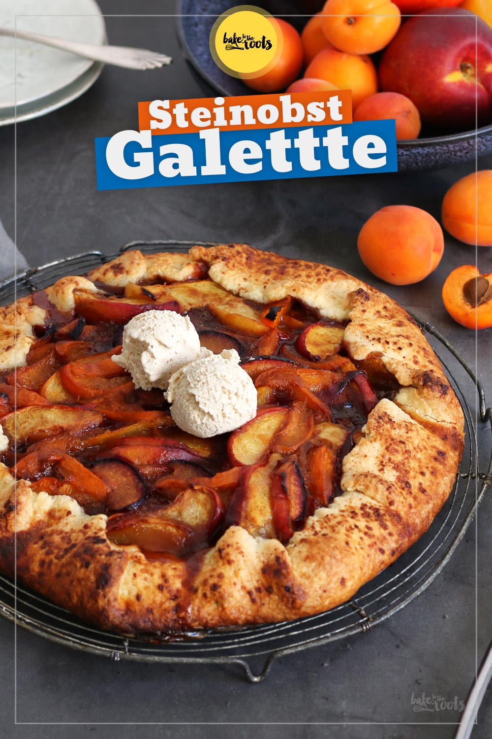 Aprikosen Pflaumen Nektarinen Galette | Bake to the roots