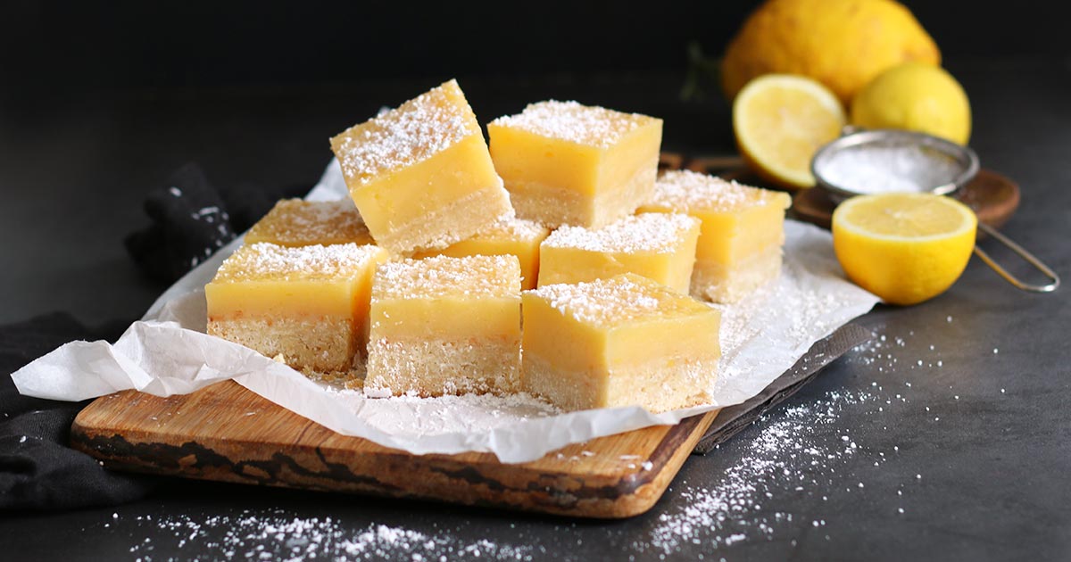 Einfache Lemon Bars (Zitronenschnitten) | Bake to the roots