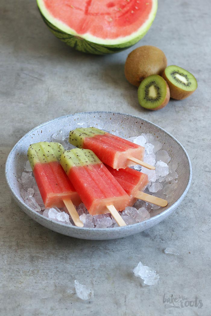Watermelon Kiwi Popsicles | Bake to the roots