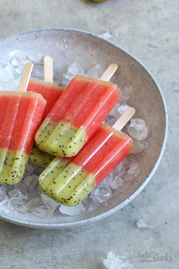 Watermelon Kiwi Popsicles | Bake to the roots