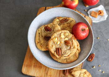 Caramel Apple Pecan Cookies | Bake to the roots