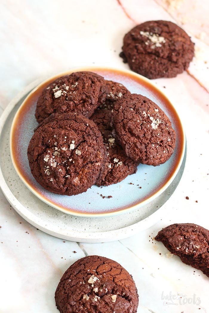 Double Chocolate Smoke Salt Cookies | Bake to the roots