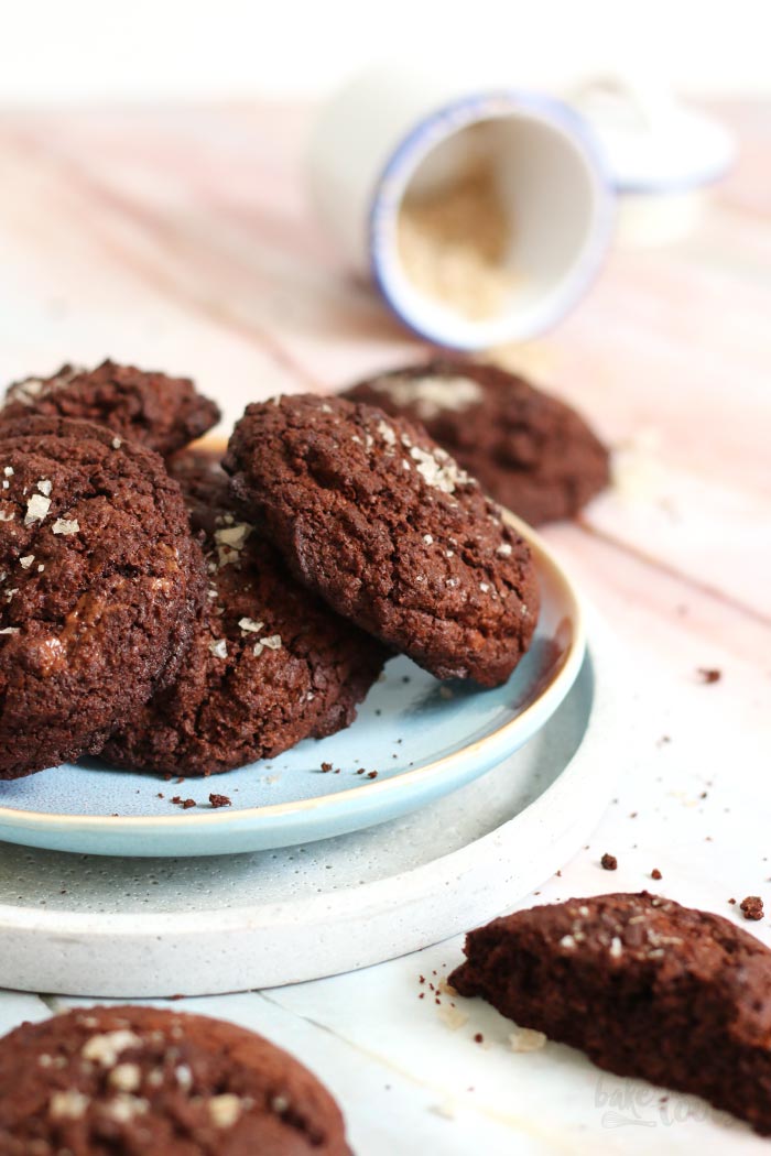 Double Chocolate Smoke Salt Cookies | Bake to the roots