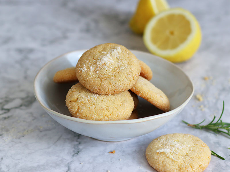 Lemon & Rosemary Cookies | Bake to the roots