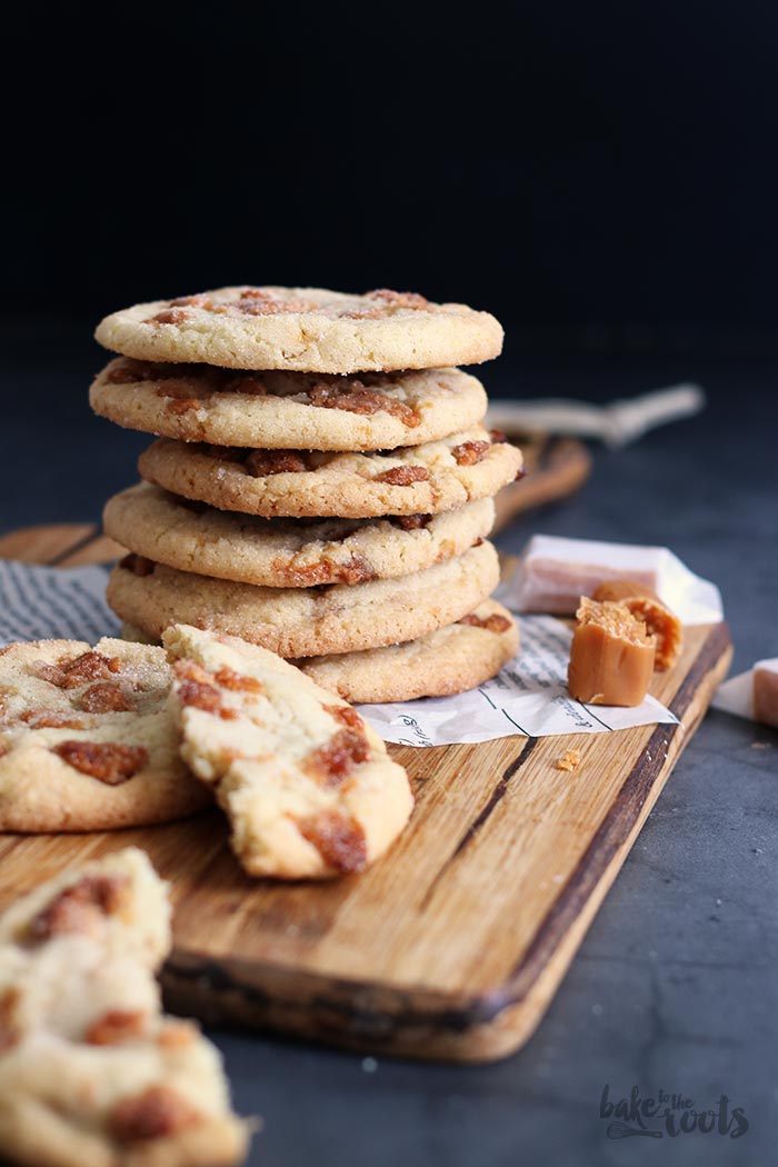 Caramel Toffee Cookies | Bake to the roots