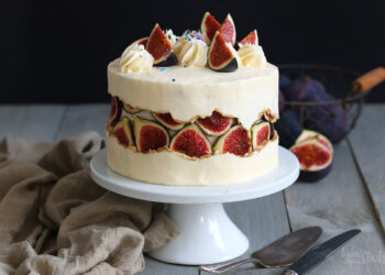 Honey Fig Fault Line Cake | Bake to the roots