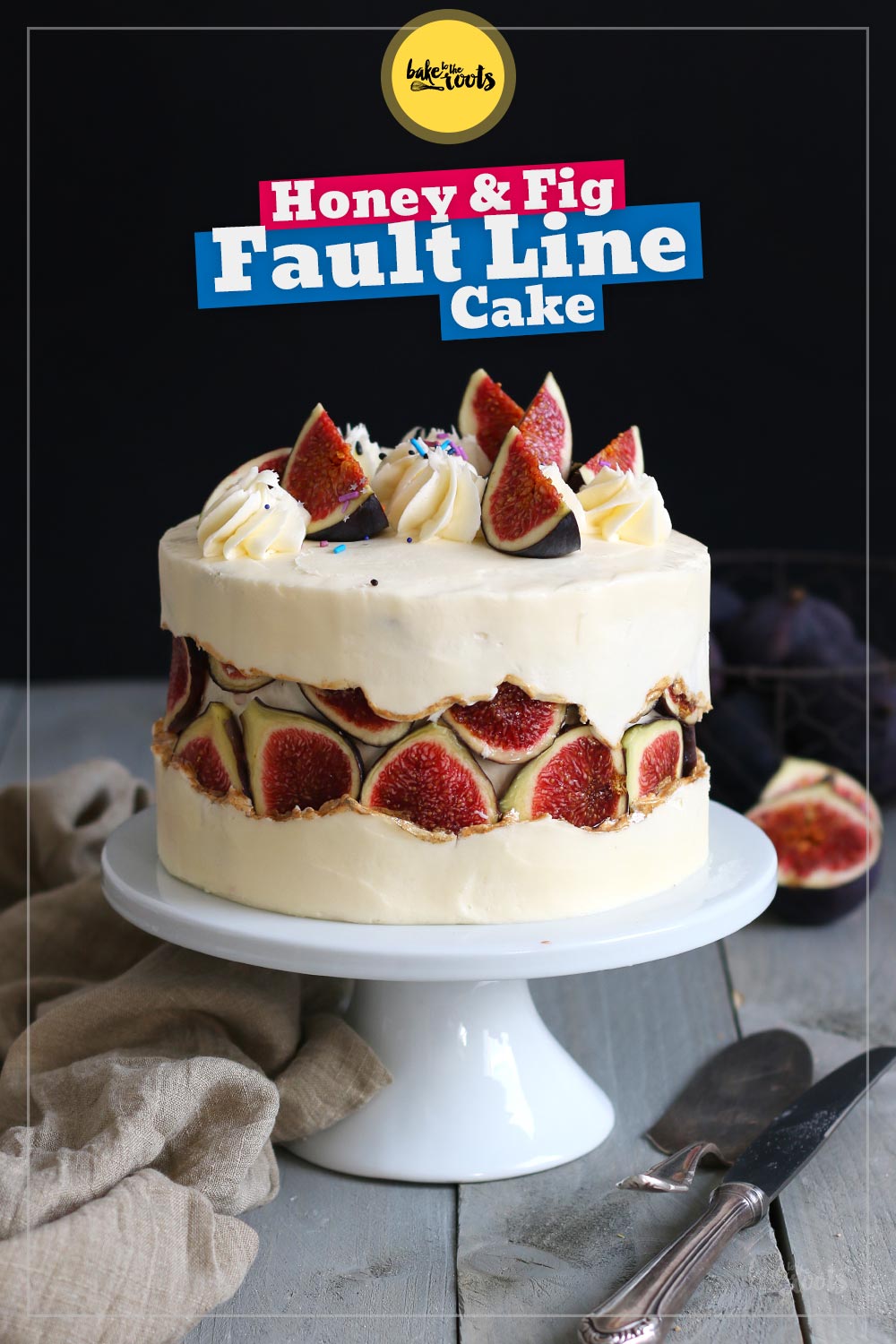 Honey Fig Fault Line Cake | Bake to the roots