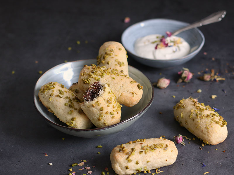 Date Pistachio Ma'amoul | Bake to the roots