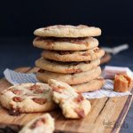 Caramel Toffee Cookies | Bake to the roots