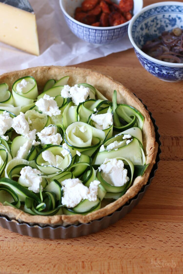 Zucchini Chorizo Cheese Tart | Bake to the roots