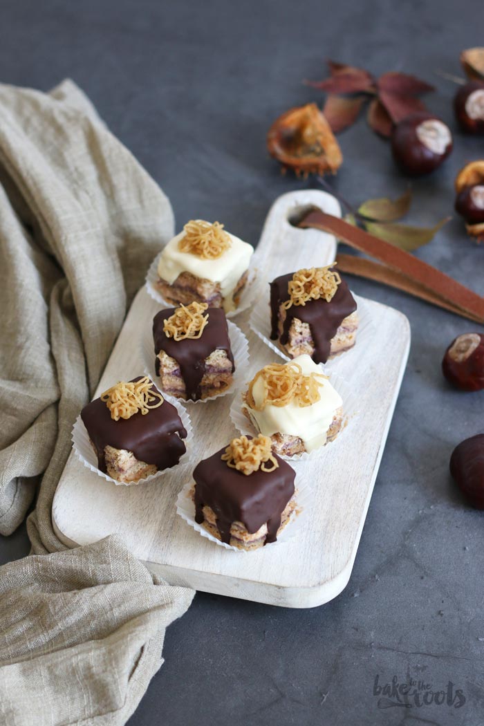 Chestnut Chocolate Petits Fours | Bake to the roots