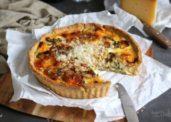Zucchini Chorizo Cheese Tart | Bake to the roots