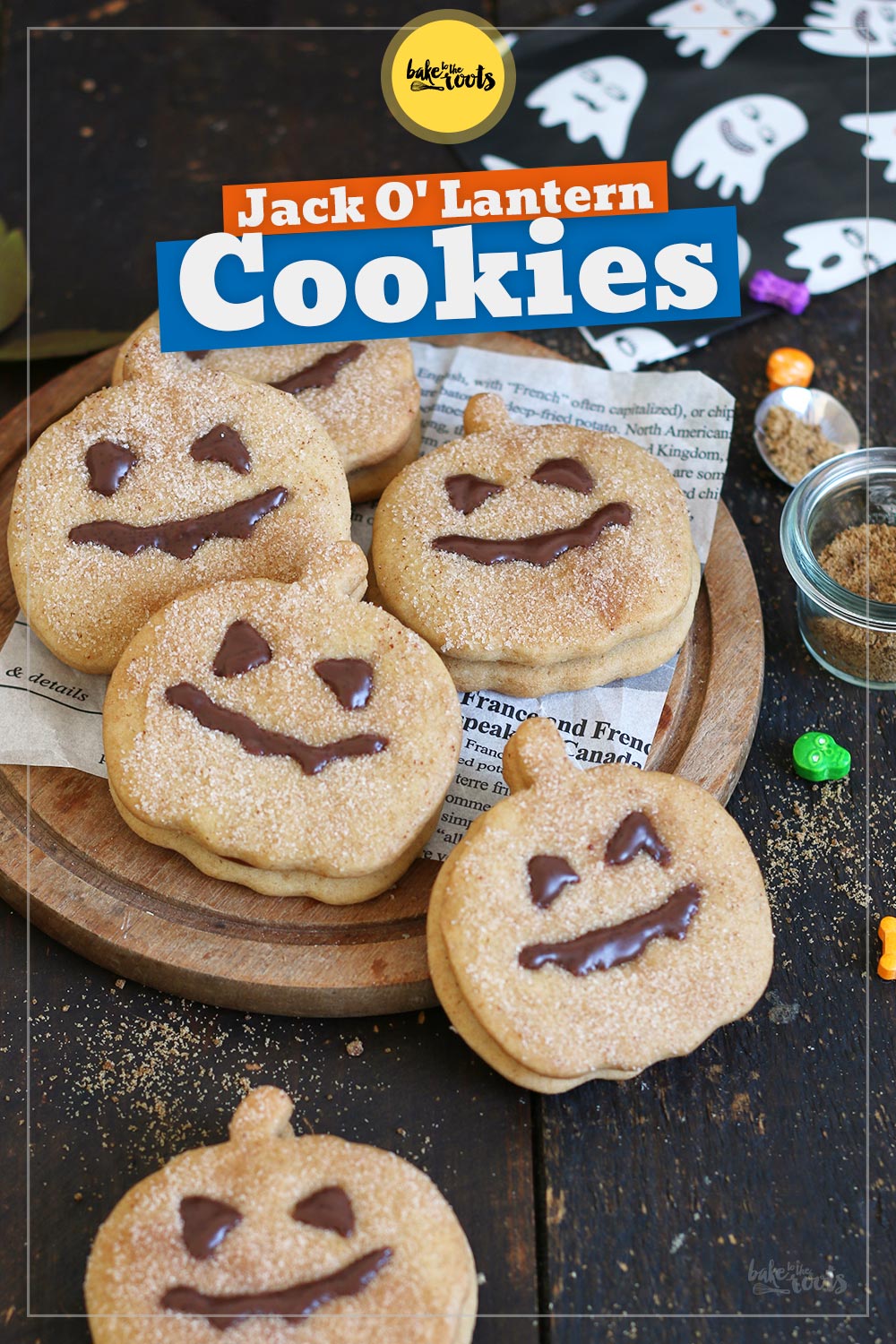 Jack O'Lantern Cookies | Bake to the roots