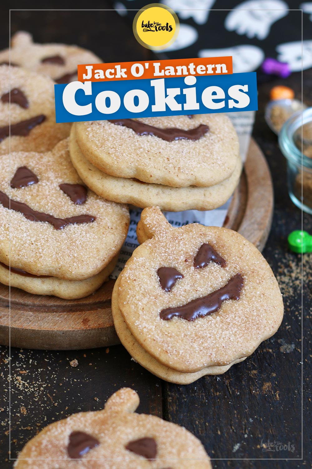 Jack O'Lantern Cookies | Bake to the roots