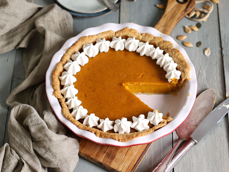 Einfacher Pumpkin Pie mit Ahornsirup | Bake to the roots