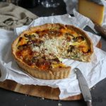 Zucchini Chorizo Cheese Tart | Bake to the roots