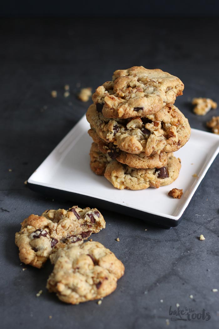 Chunky Walnut Chocolate Chip Cookies | Bake to the roots