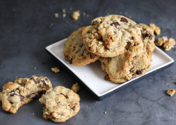 Chunky Walnut Chocolate Chip Cookies | Bake to the roots