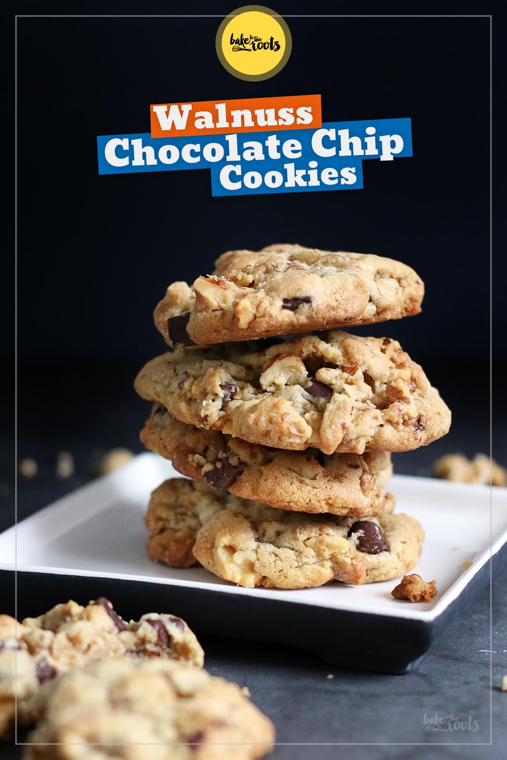 Chunky Walnuss Chocolate Chip Cookies | Bake to the roots
