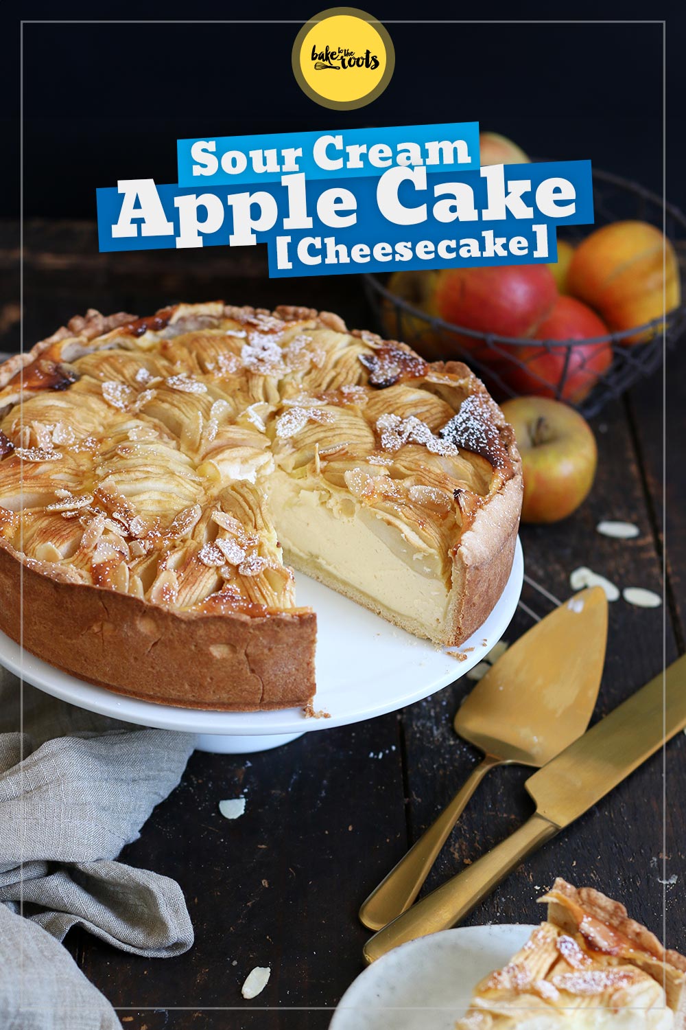 German Apple Sour Cream Cake | Bake to the roots