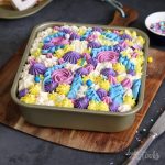 Floral Chocolate Sheet Cake | Bake to the roots
