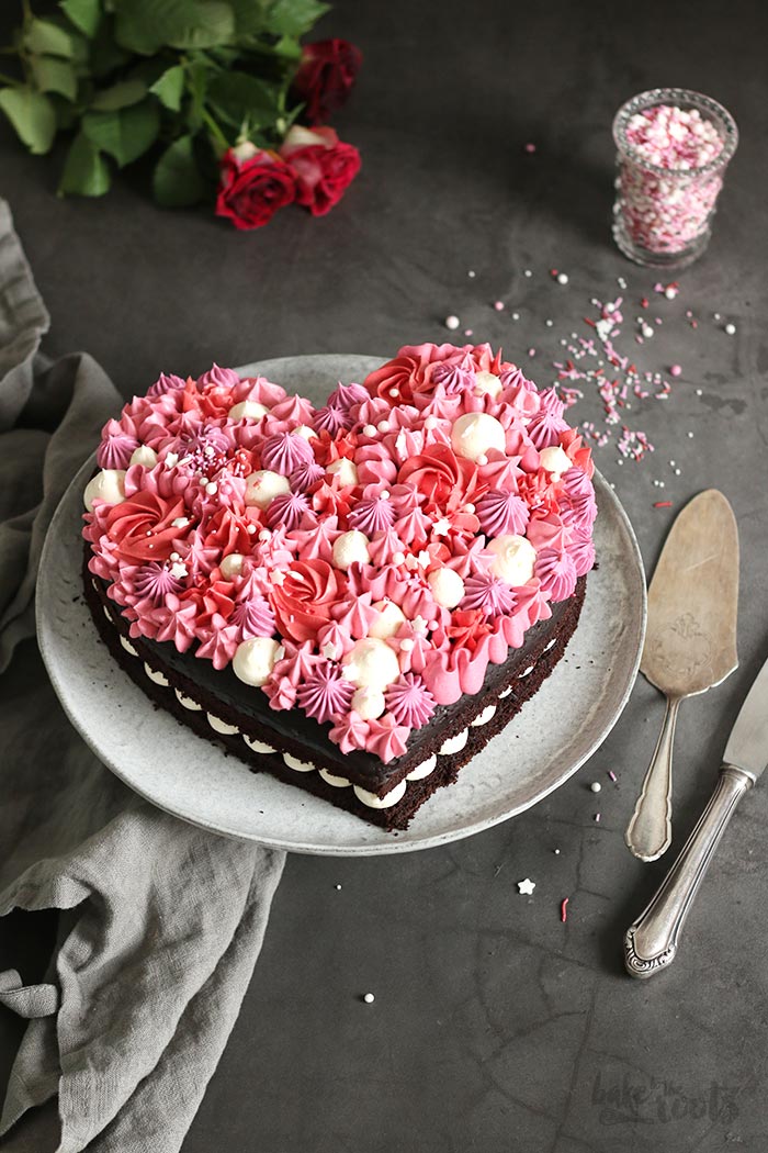 Valentine's Day Chocolate Heart Cake