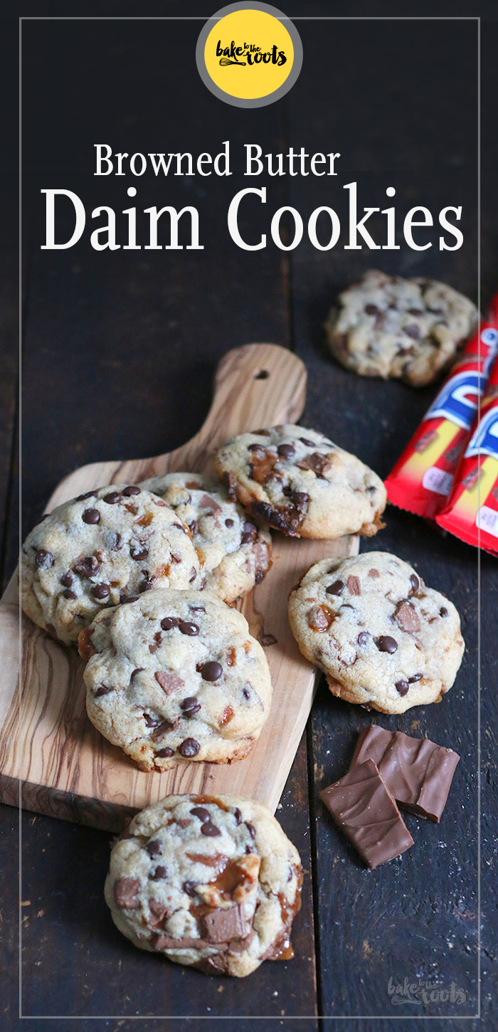 Browned Butter Daim Cookies | Bake to the roots