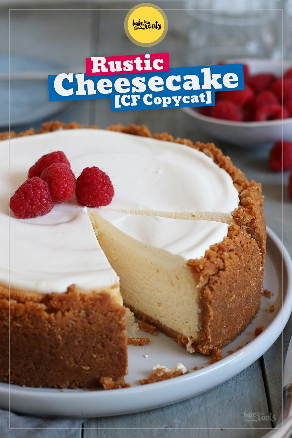 Rustic Cheesecake with Sour Cream Topping | Bake to the roots