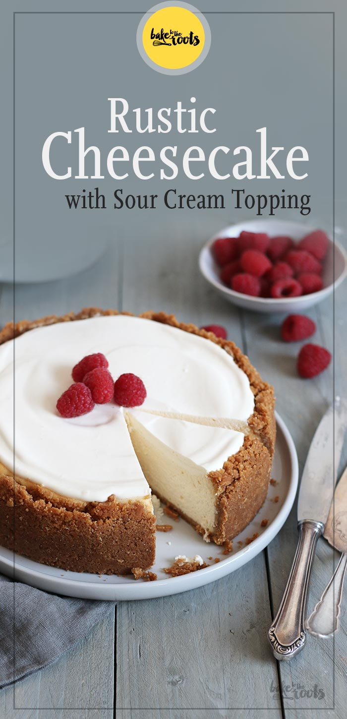 Rustic Cheesecake with Sour Cream Topping | Bake to the roots