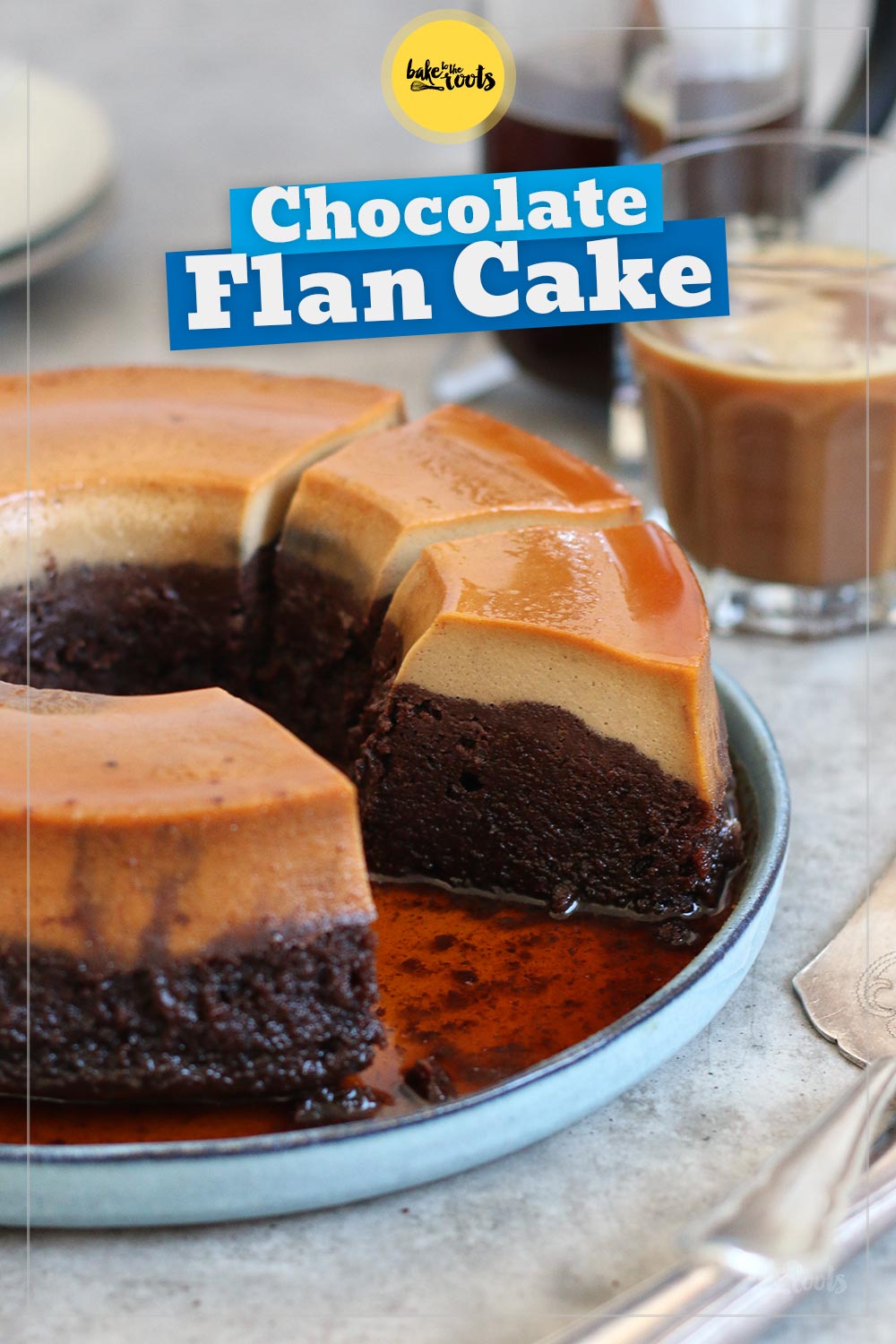 Brasilianischer Schoko Kaffee Flan Kuchen | Bake to the roots