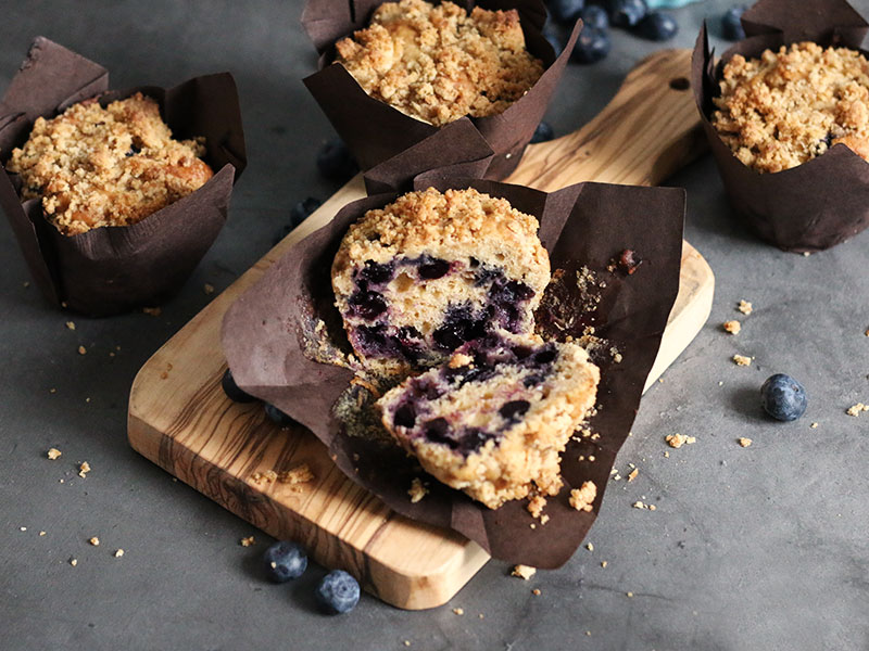 Blueberry Streusel Muffins | Bake to the roots