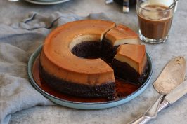Chocolate Coffee Flan Cake | Bake to the roots