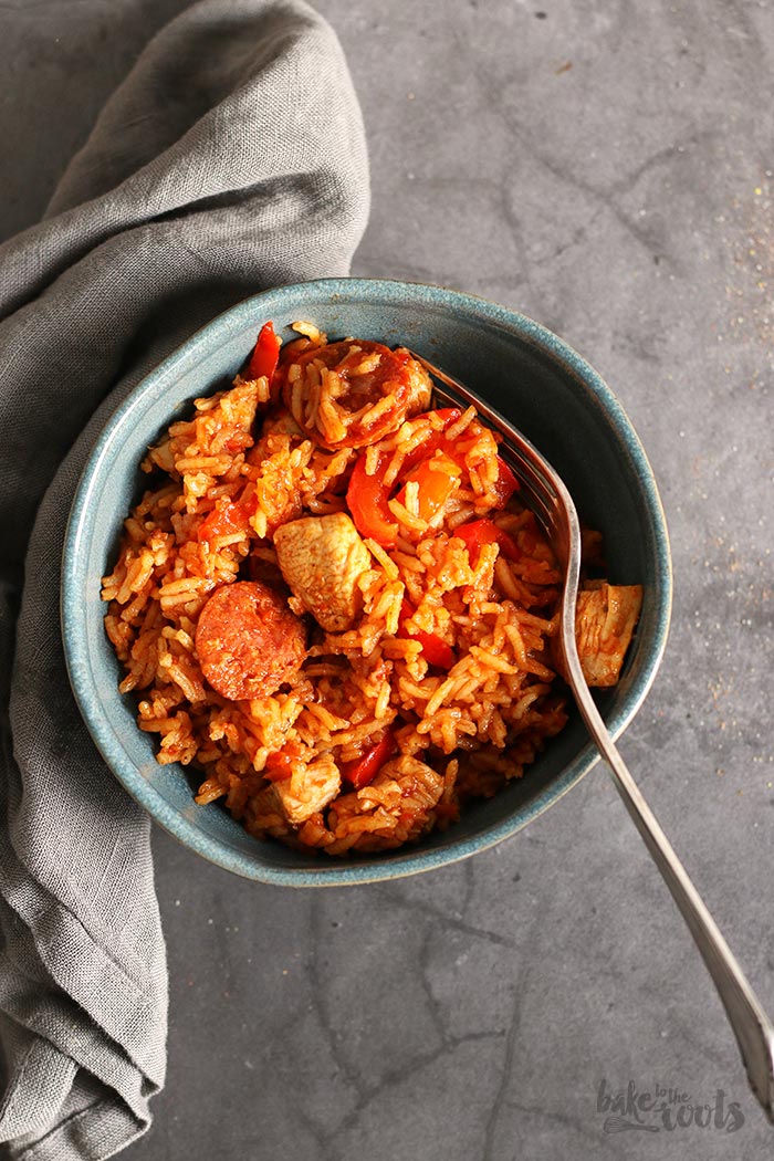 One Pot Chicken Chorizo Jambalaya Bake to the roots Bake to the roots
