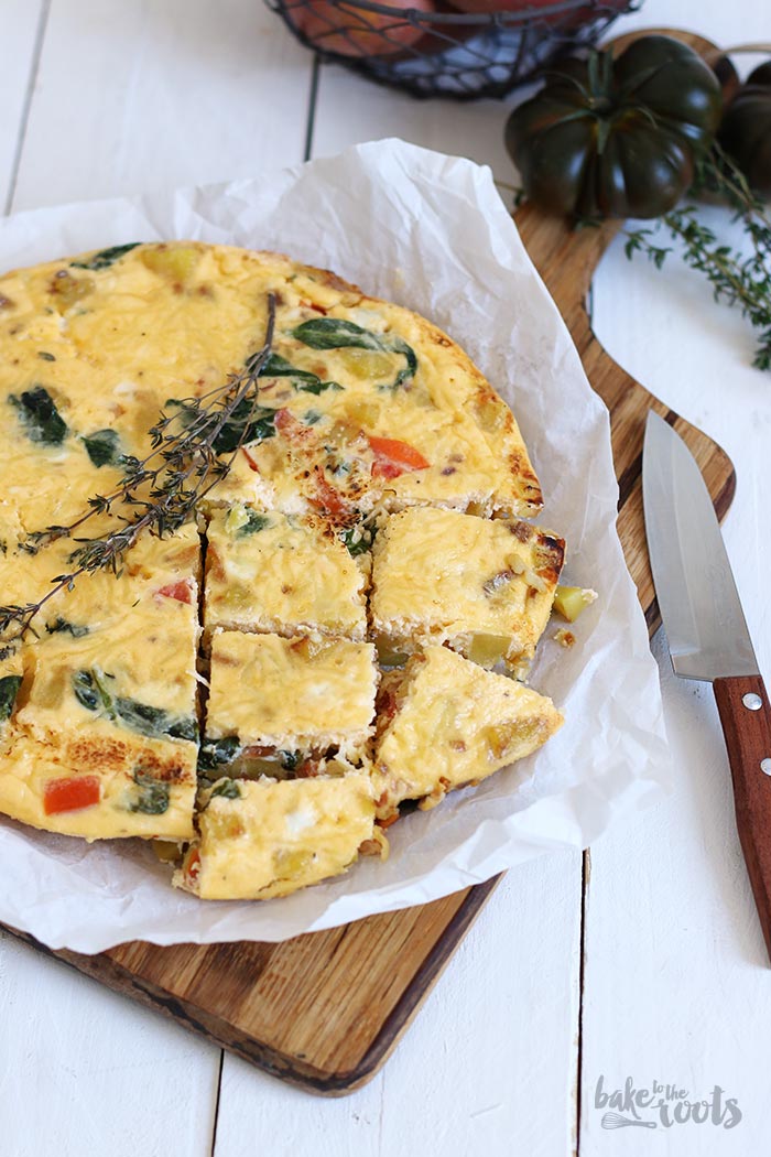 Spinat & Tomate Frittata | Bake to the roots