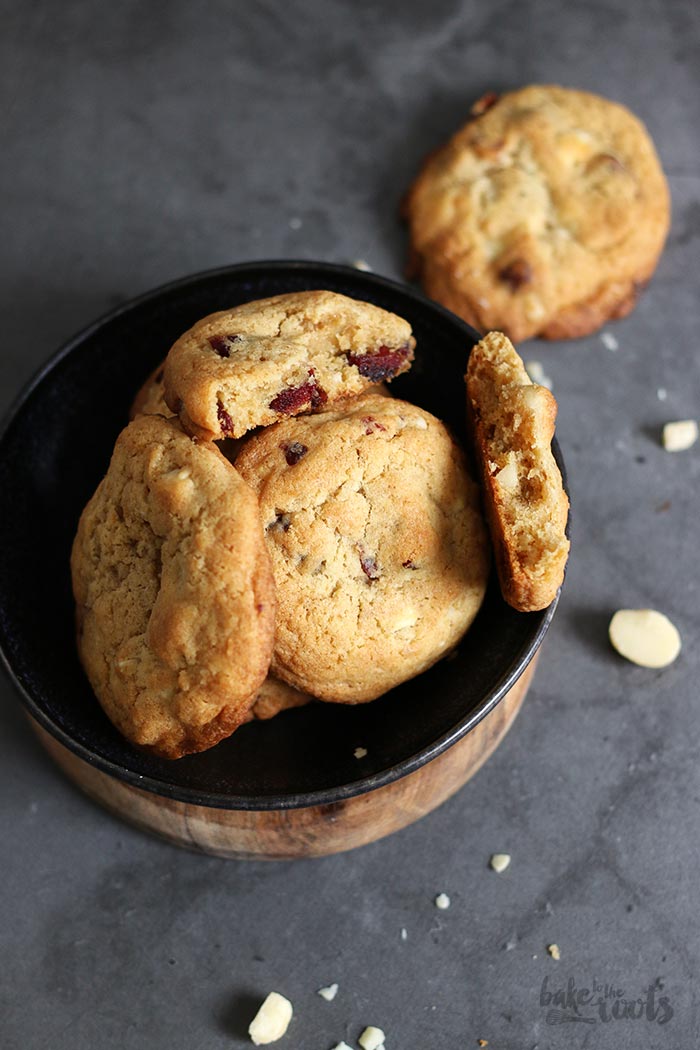 Macadamia Cranberry White Chocolate Cookies | Bake to the roots